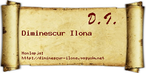Diminescur Ilona névjegykártya