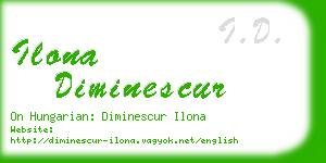 ilona diminescur business card